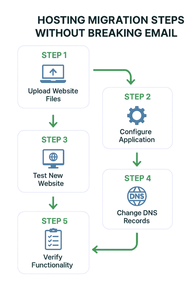 Safe Hosting Migration Steps Without Breaking Email